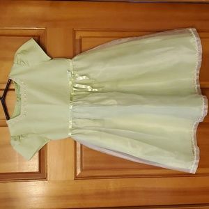 Green Dog Girls Green‎ Embroidered Short Sleeve Formal Dress Size 5